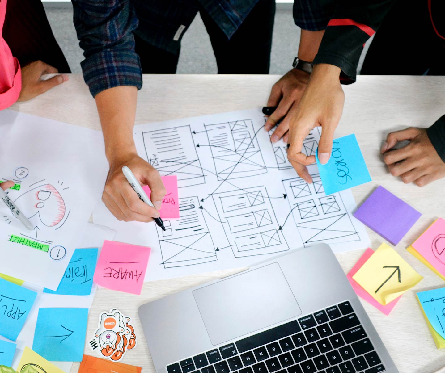 Technical team supporting designers