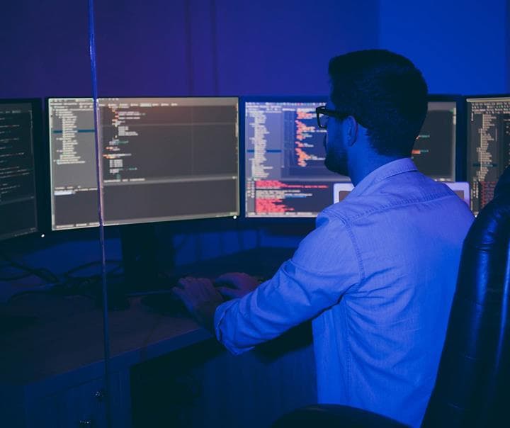 DevOps engineer monitoring a website's status