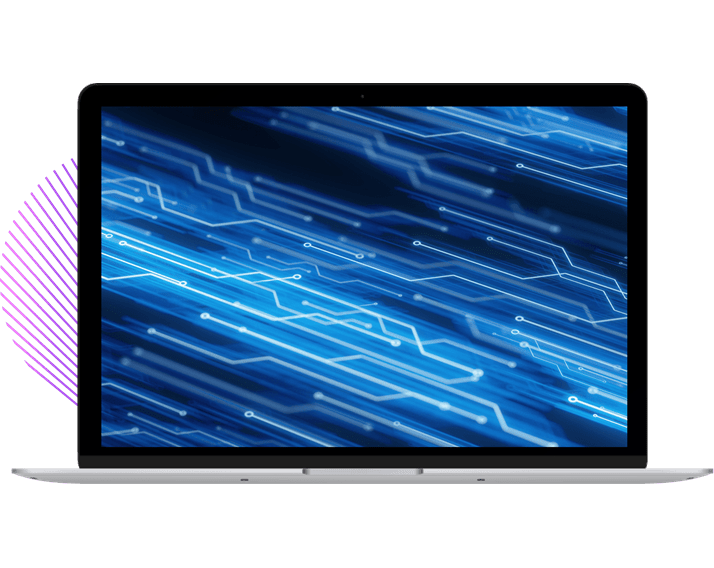 Laptop with About Us page