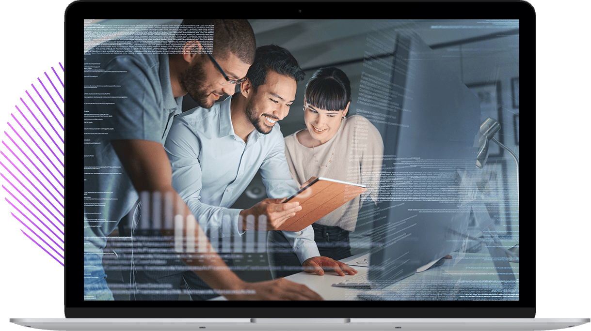 Laptop displaying Solutions page