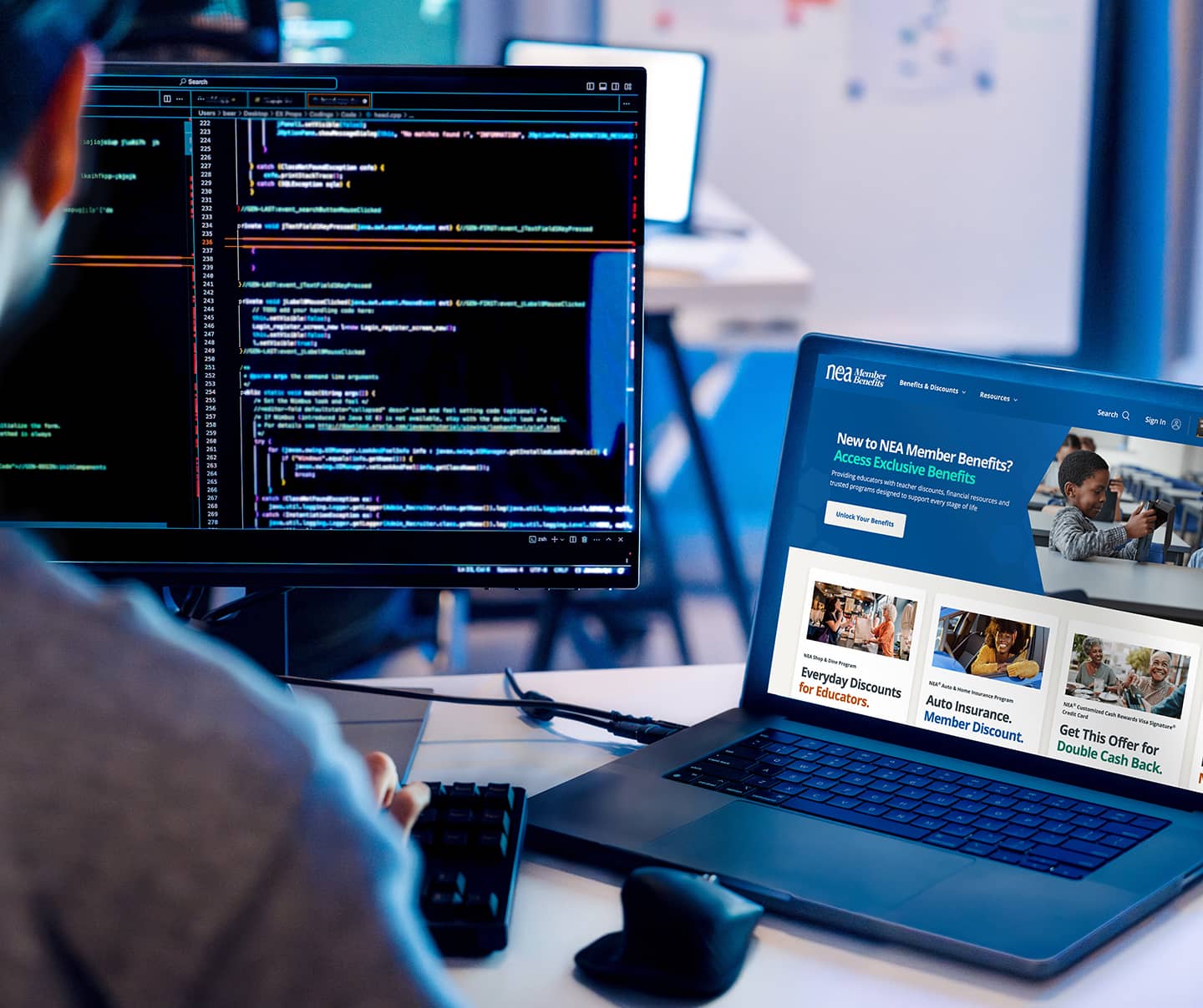 DevOps engineer monitoring NEAMB's website