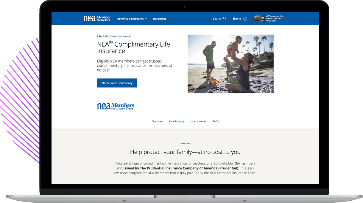 Laptop screen with NEAMB website on display