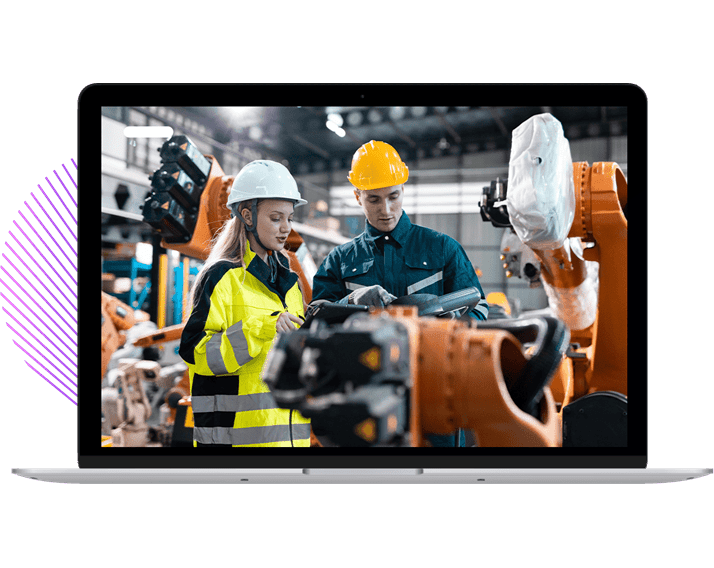 Engineers working in the robotics industry
