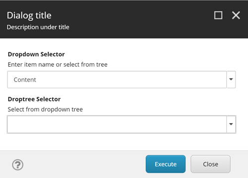 dialog box - dropdown