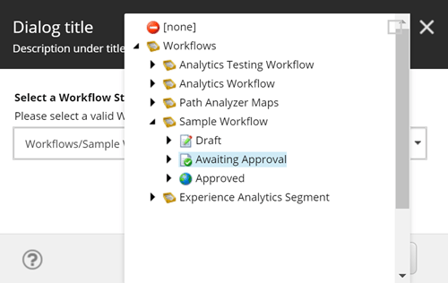 Select another workflow state
