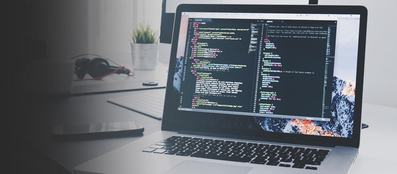 computer code on laptop screen