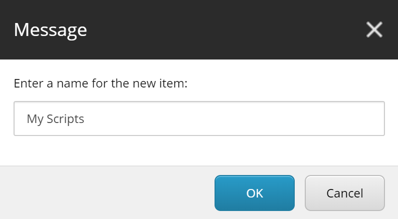 Library Name dialog screenshot