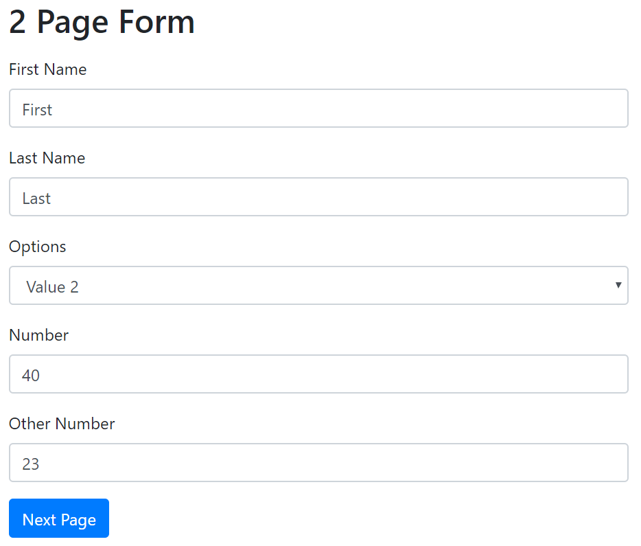 Form screen 1 screenshot