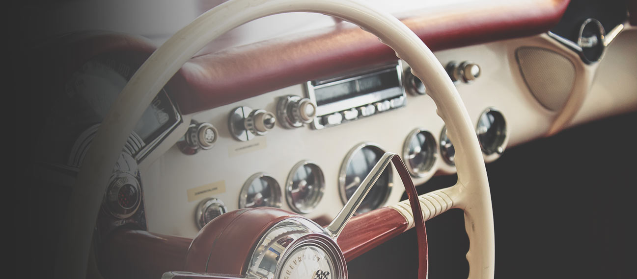 Vintage car dashboard