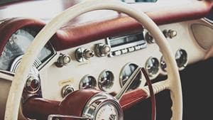 Vintage car dashboard