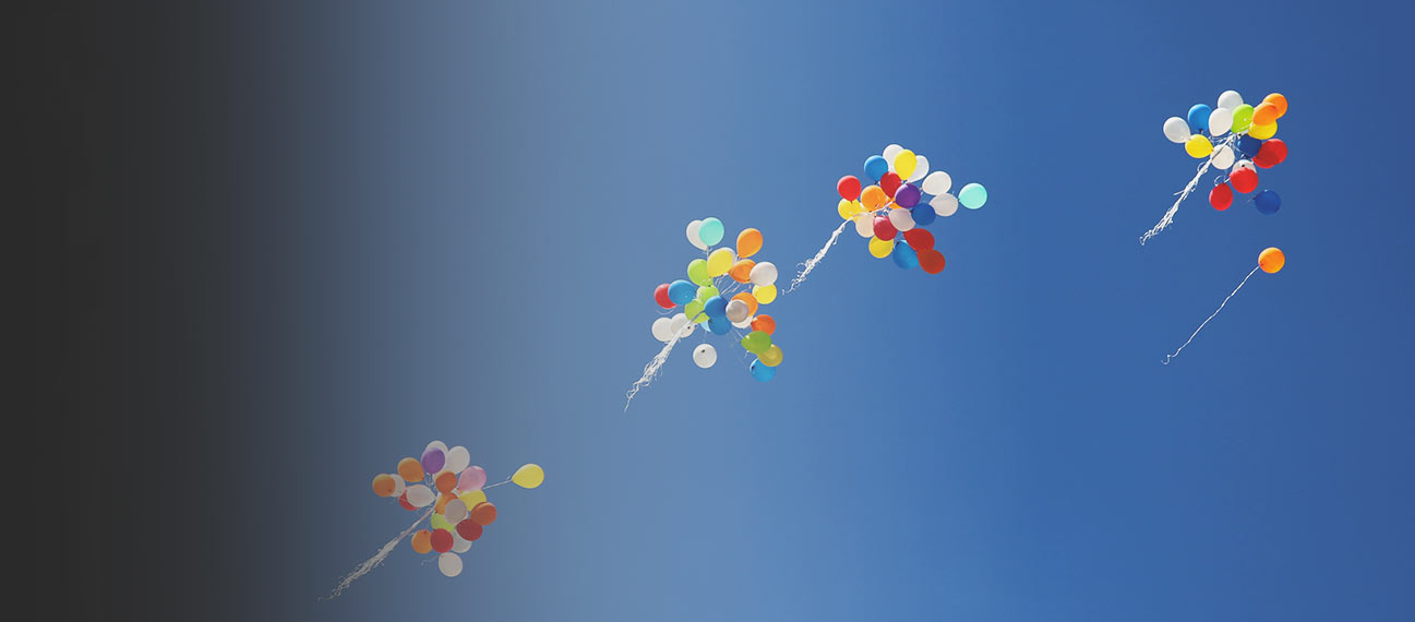 Groups of escaped balloons
