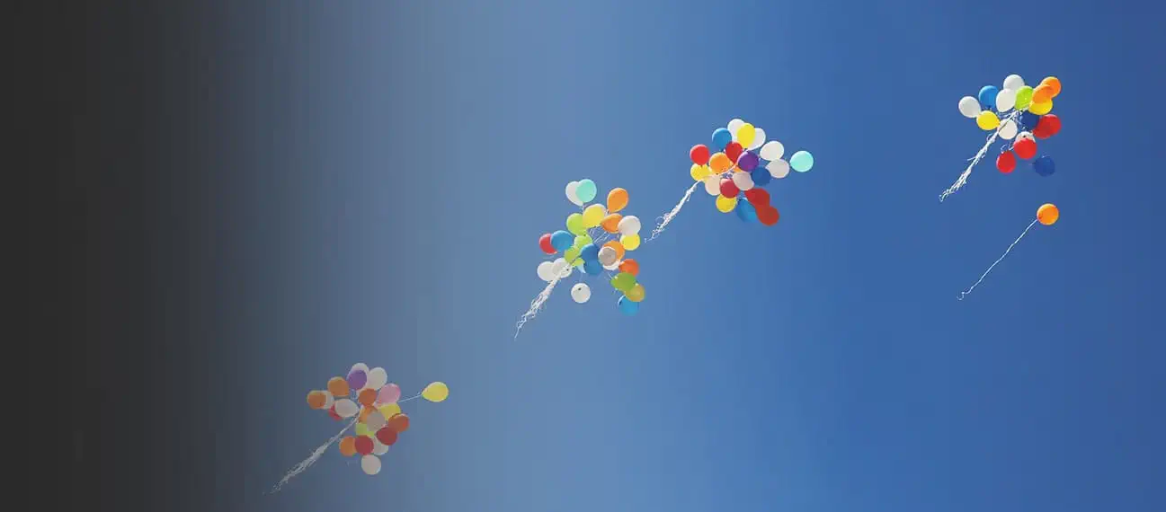 Groups of escaped balloons