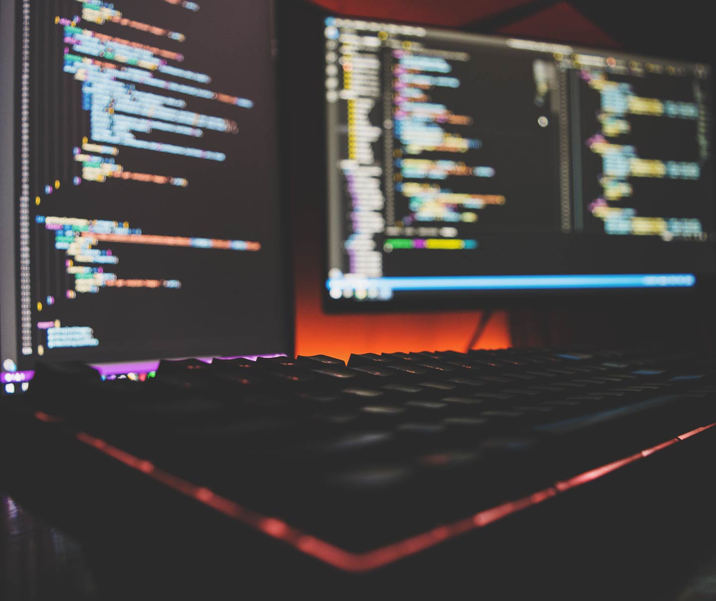 Code on computer screen