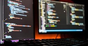Code on computer screen