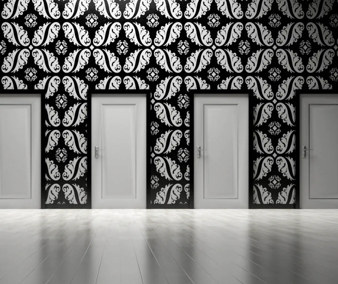 A row of doors