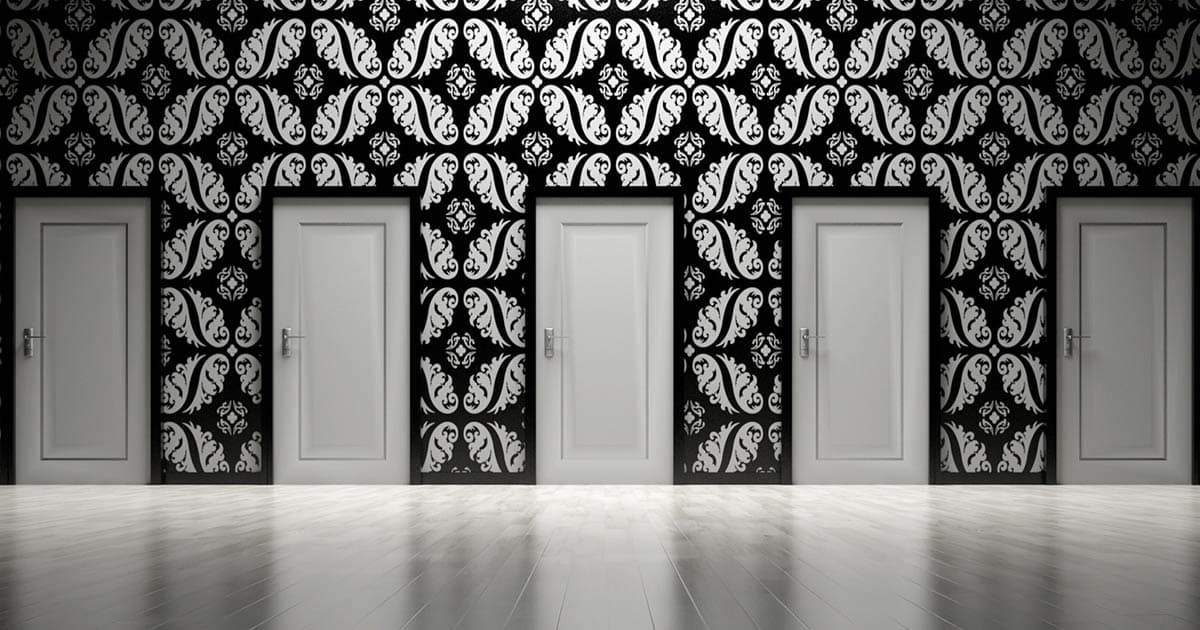 A row of doors