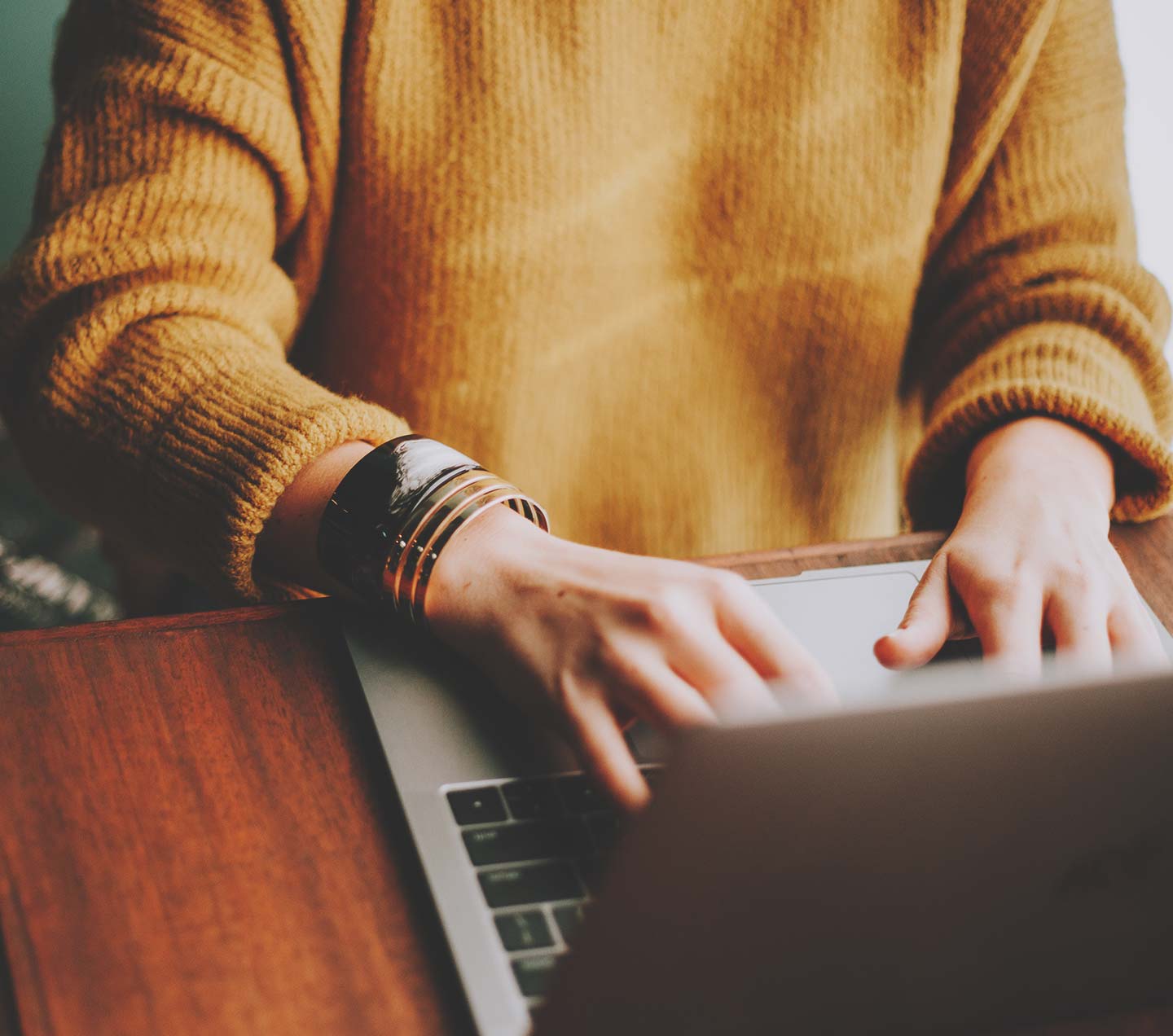 woman working on a laptop