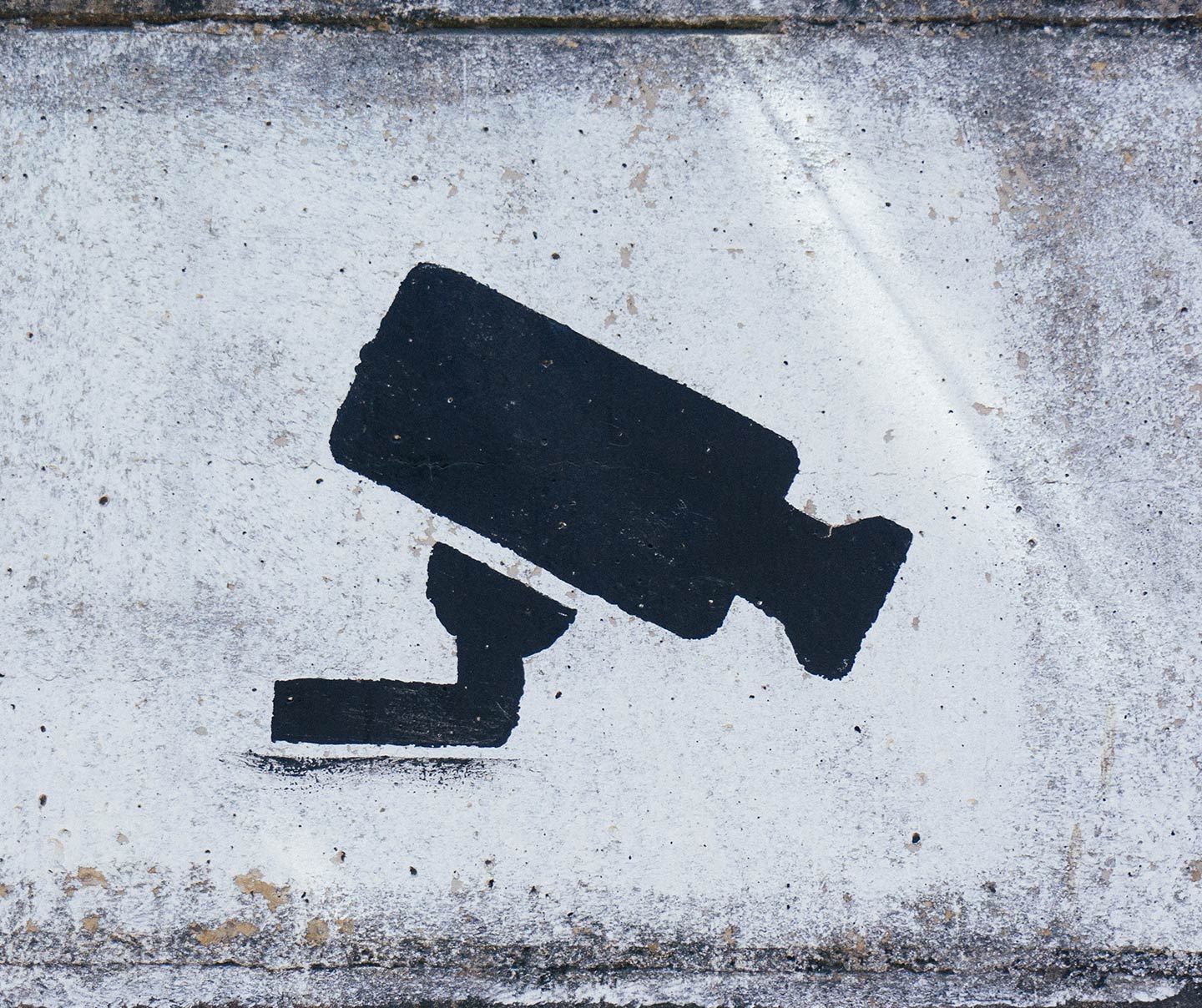 Street art of security camera