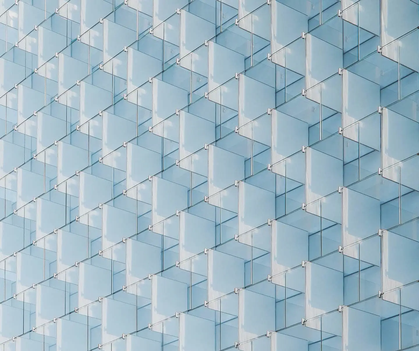 Modern geometric office building face