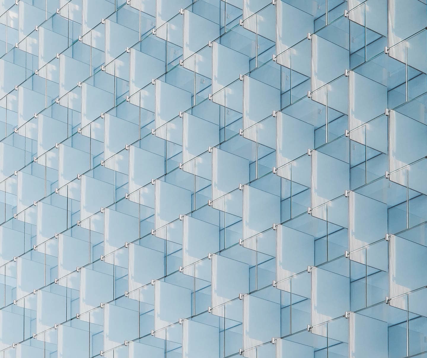 Modern geometric office building face