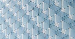 Modern geometric office building face