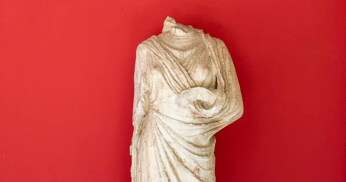 Headless statue