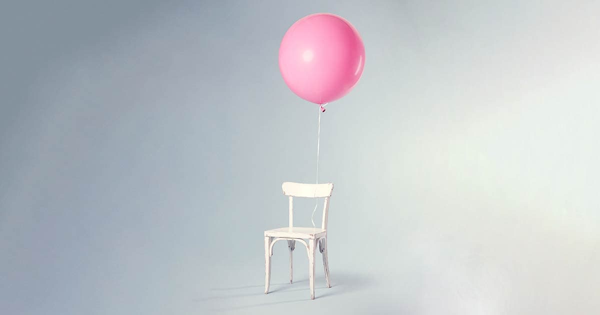 Balloon floating representing uptime
