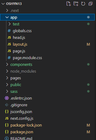 Screenshot of the App folder