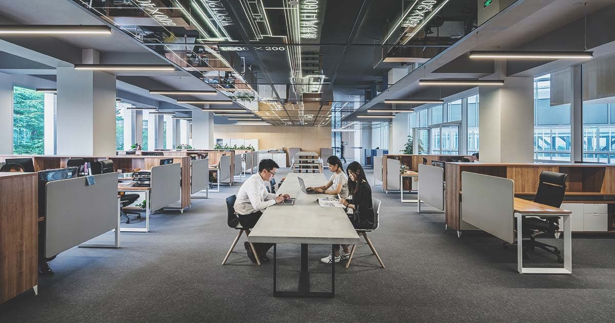 Team working in office