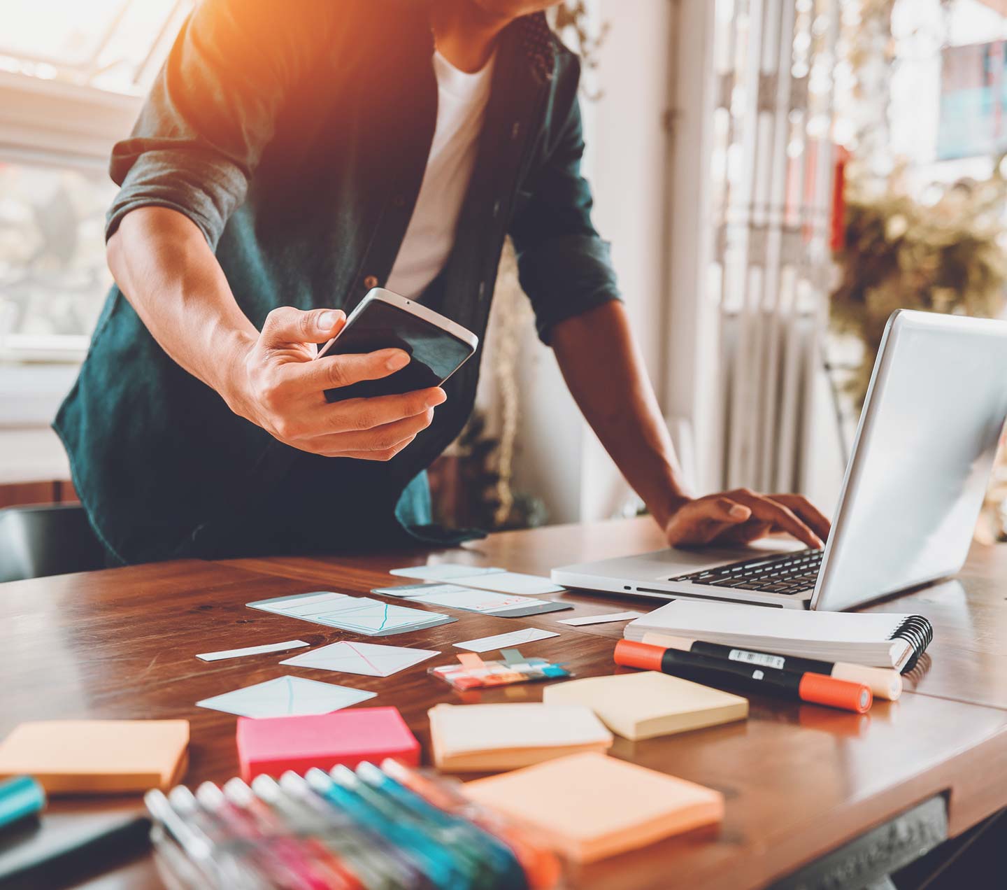 Man building a user experience