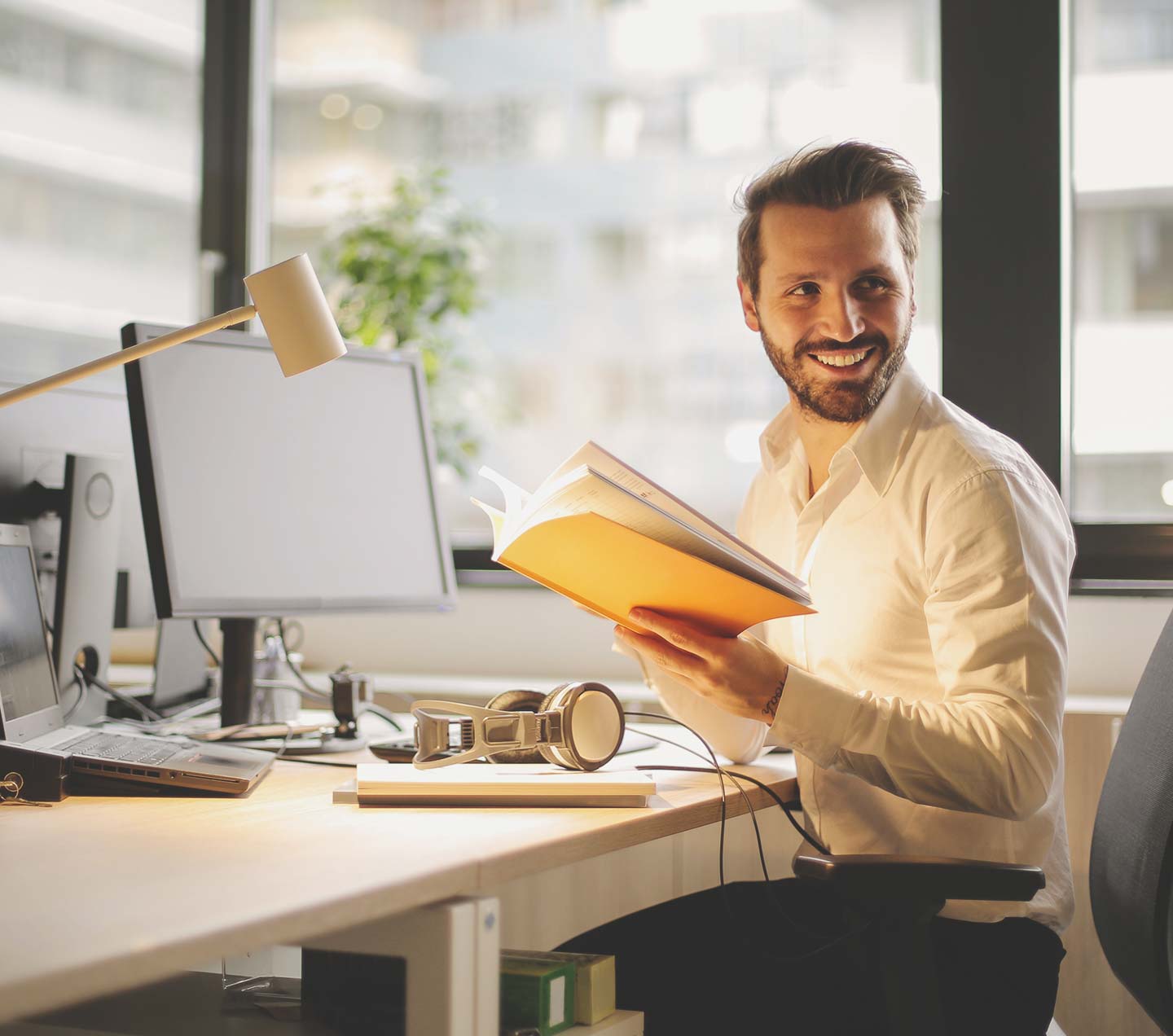 Man happy after choosing the best Sitecore upgrade partner