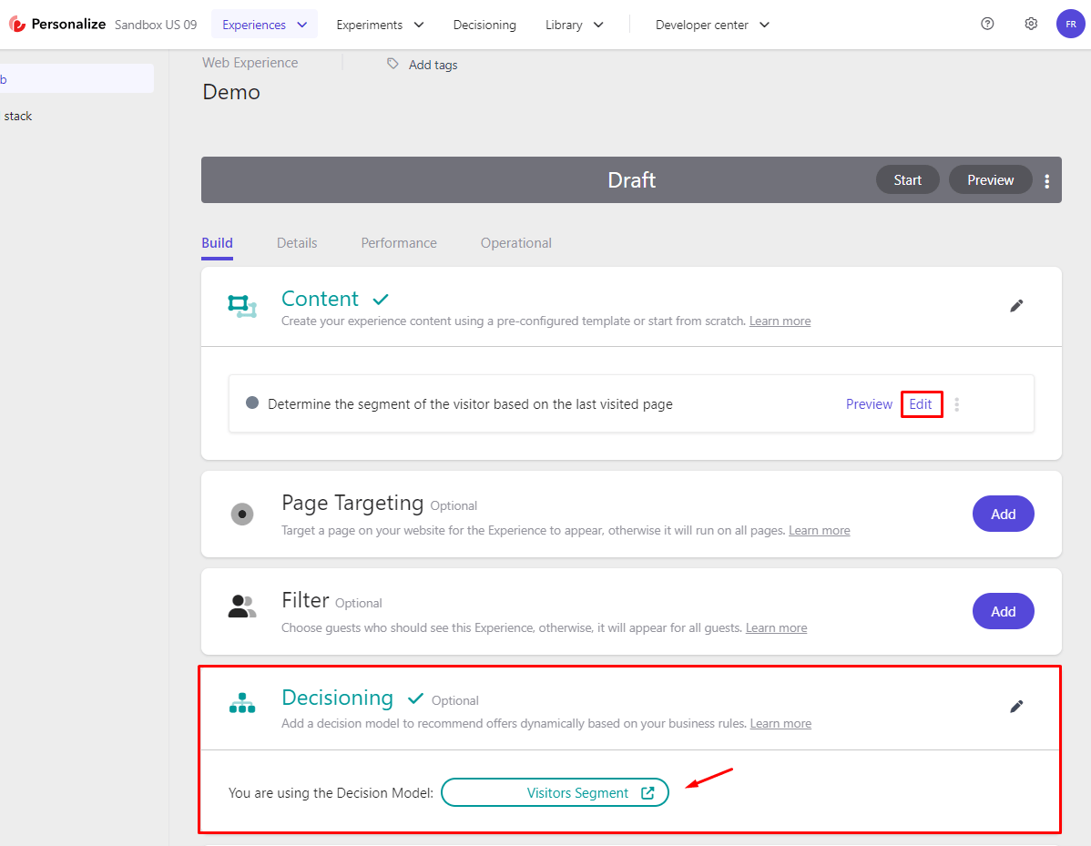 Add Decision Model screenshot