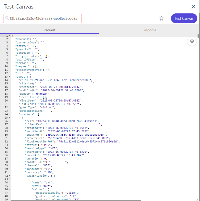 Test Canvas screenshot