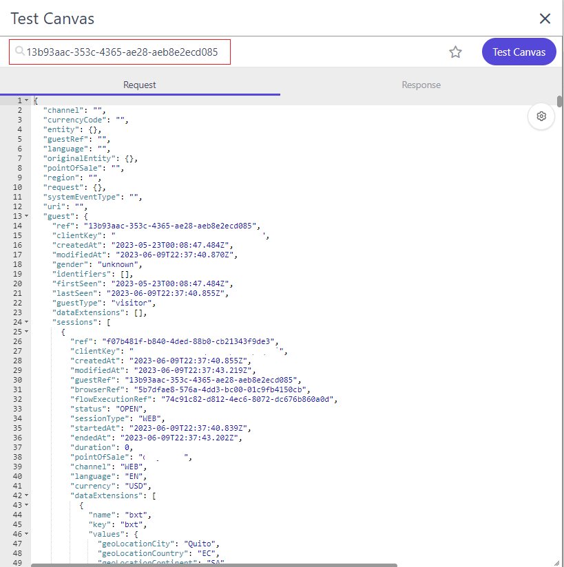Test Canvas screenshot