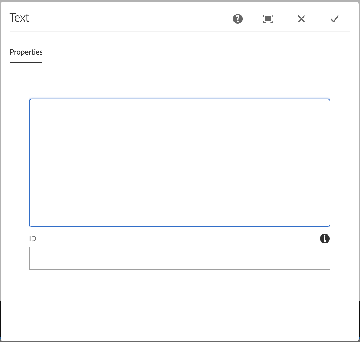 Edit component dialog