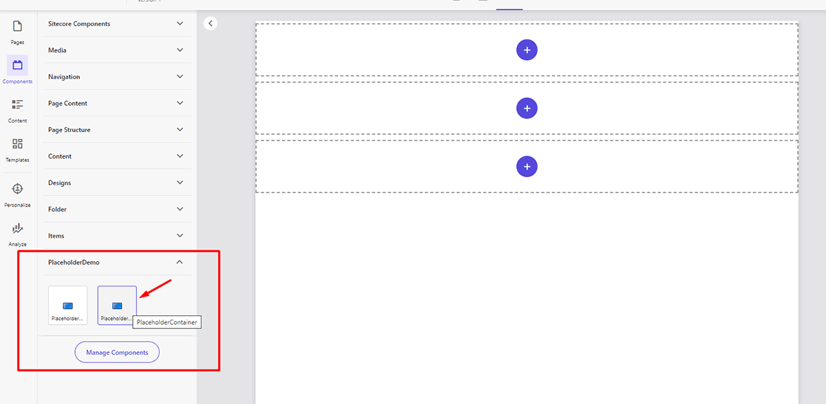Placeholder rendering