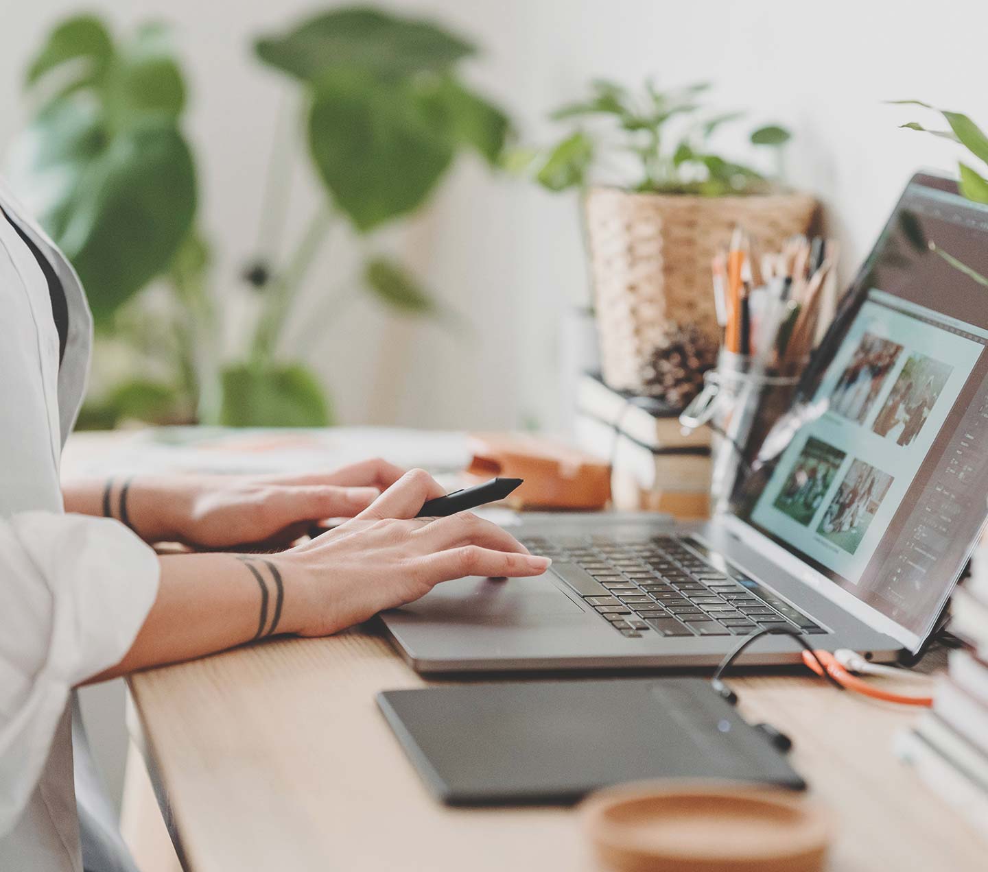 content editor optimizing the images on her website