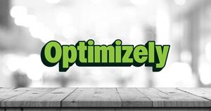 Table and blurred background with Optimizely logo
