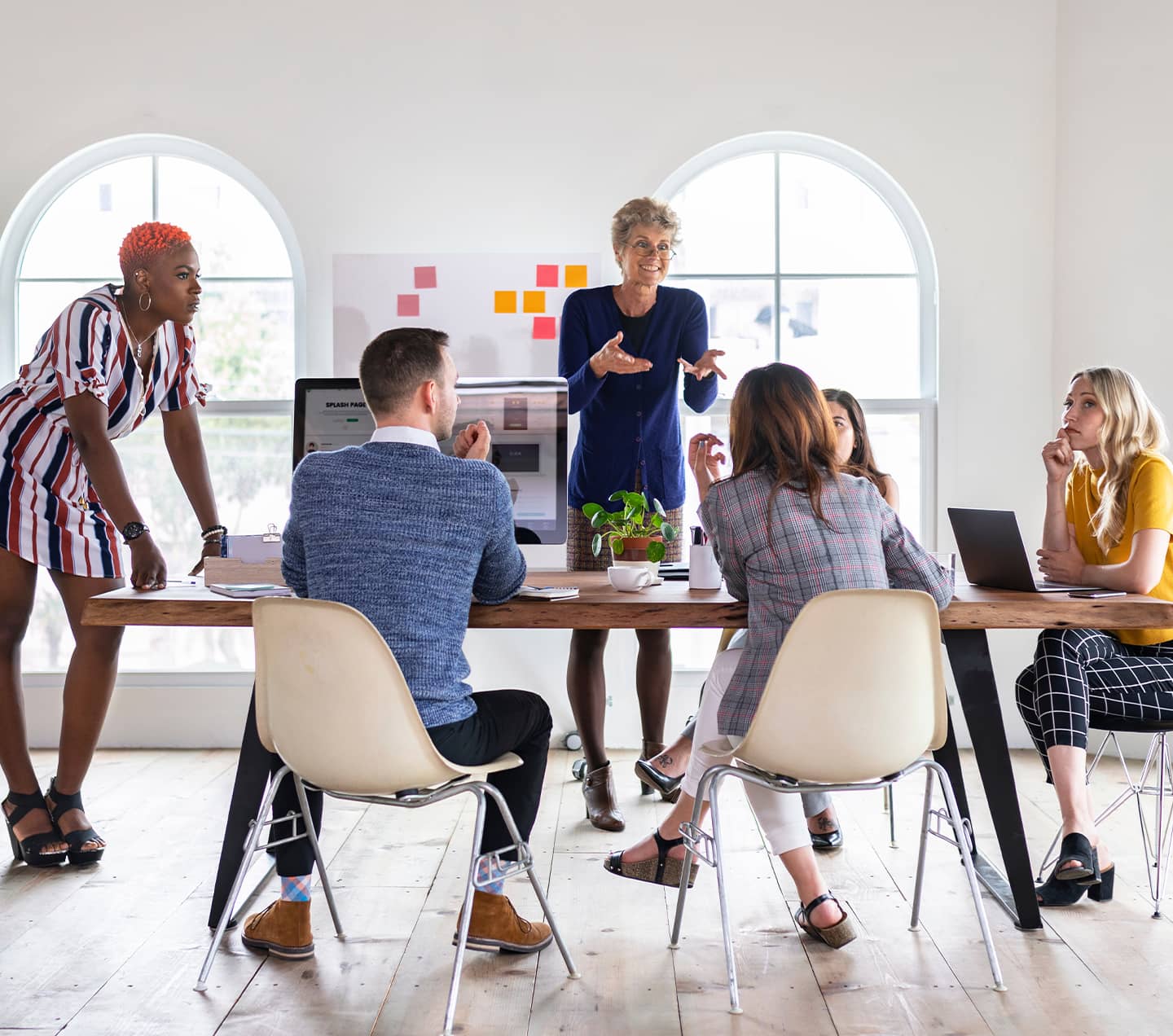 Marketers in a meeting