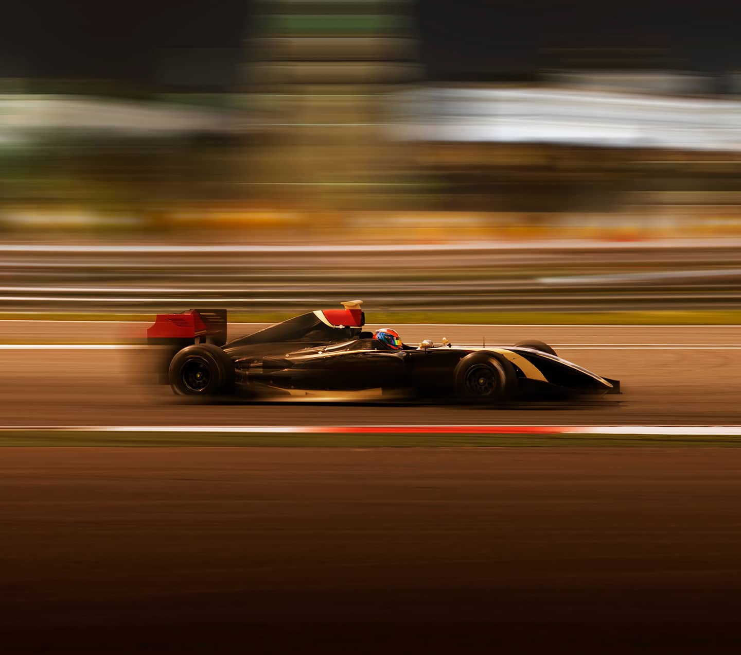 Race car at high speed