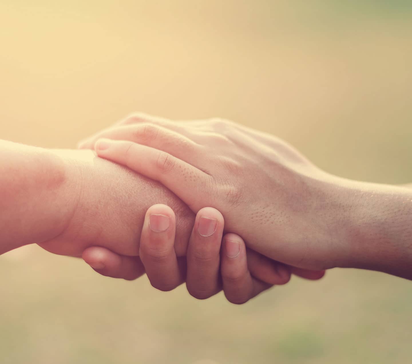 2 people holding hands