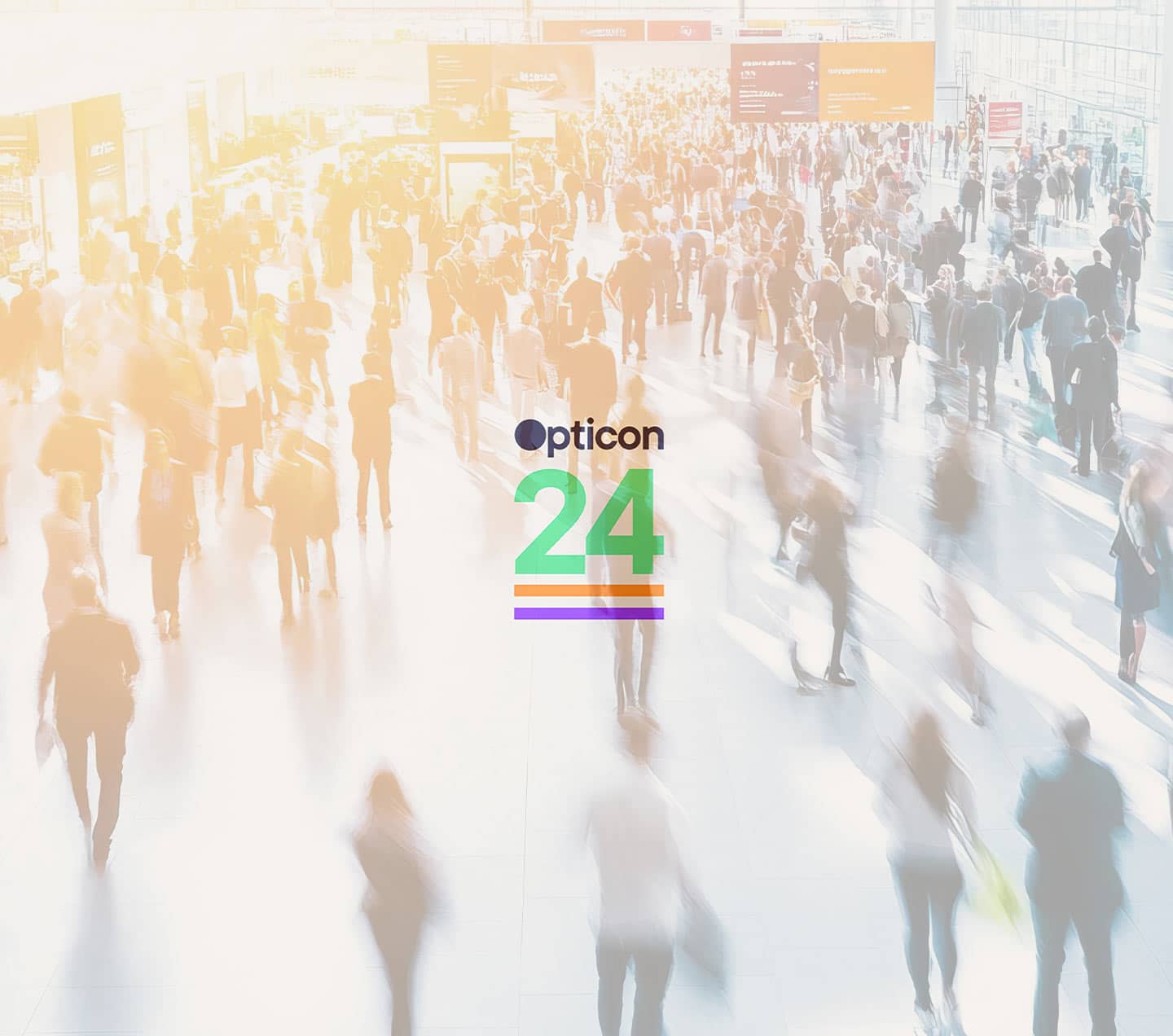 Trade show image with Opticon 24 logo