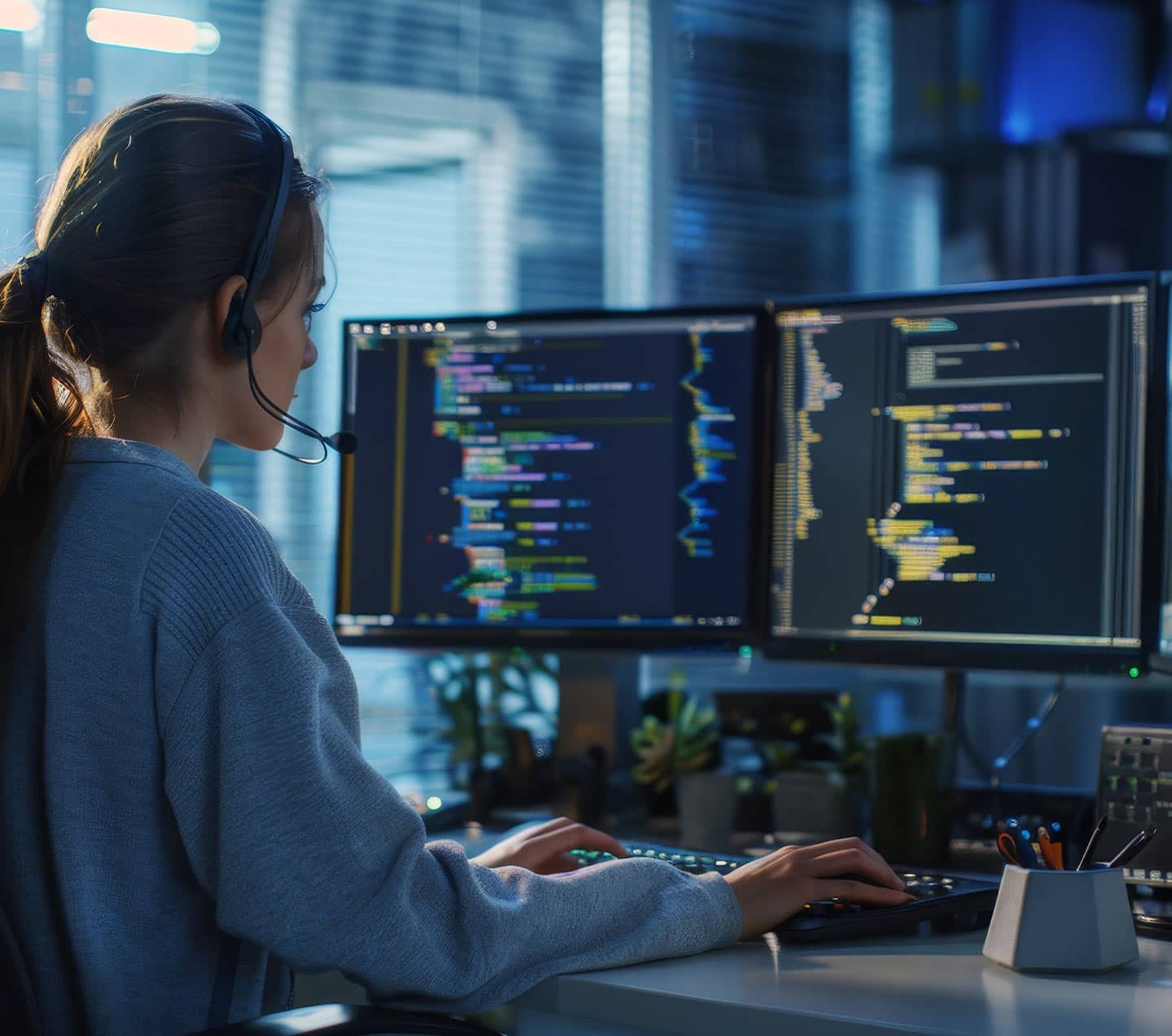Young Developer performing Unit Testing