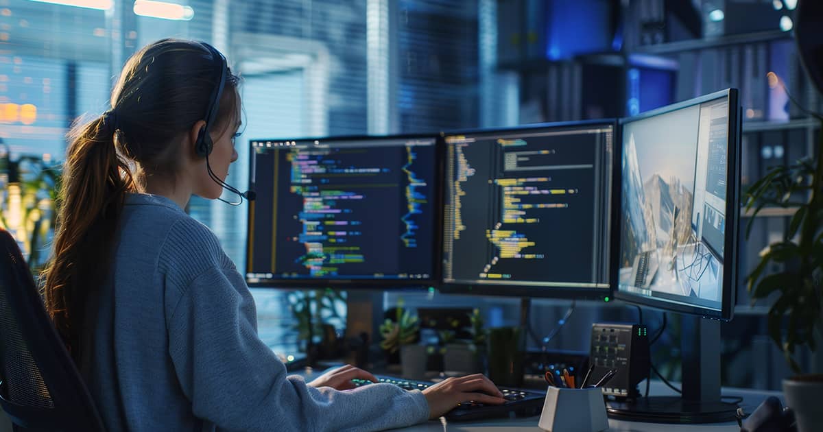 Young Developer performing Unit Testing