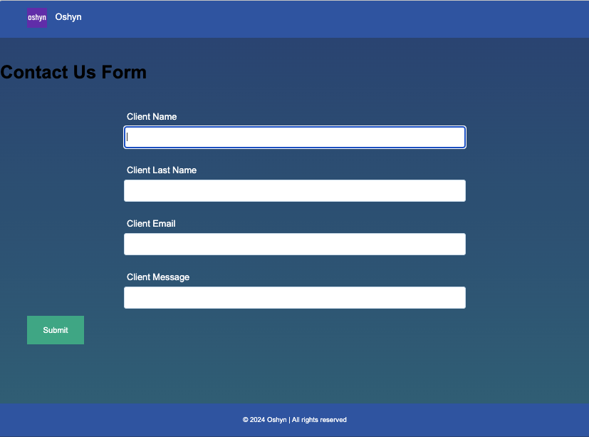 In real life, the Form ID and Date are automatically populated by MySQL
