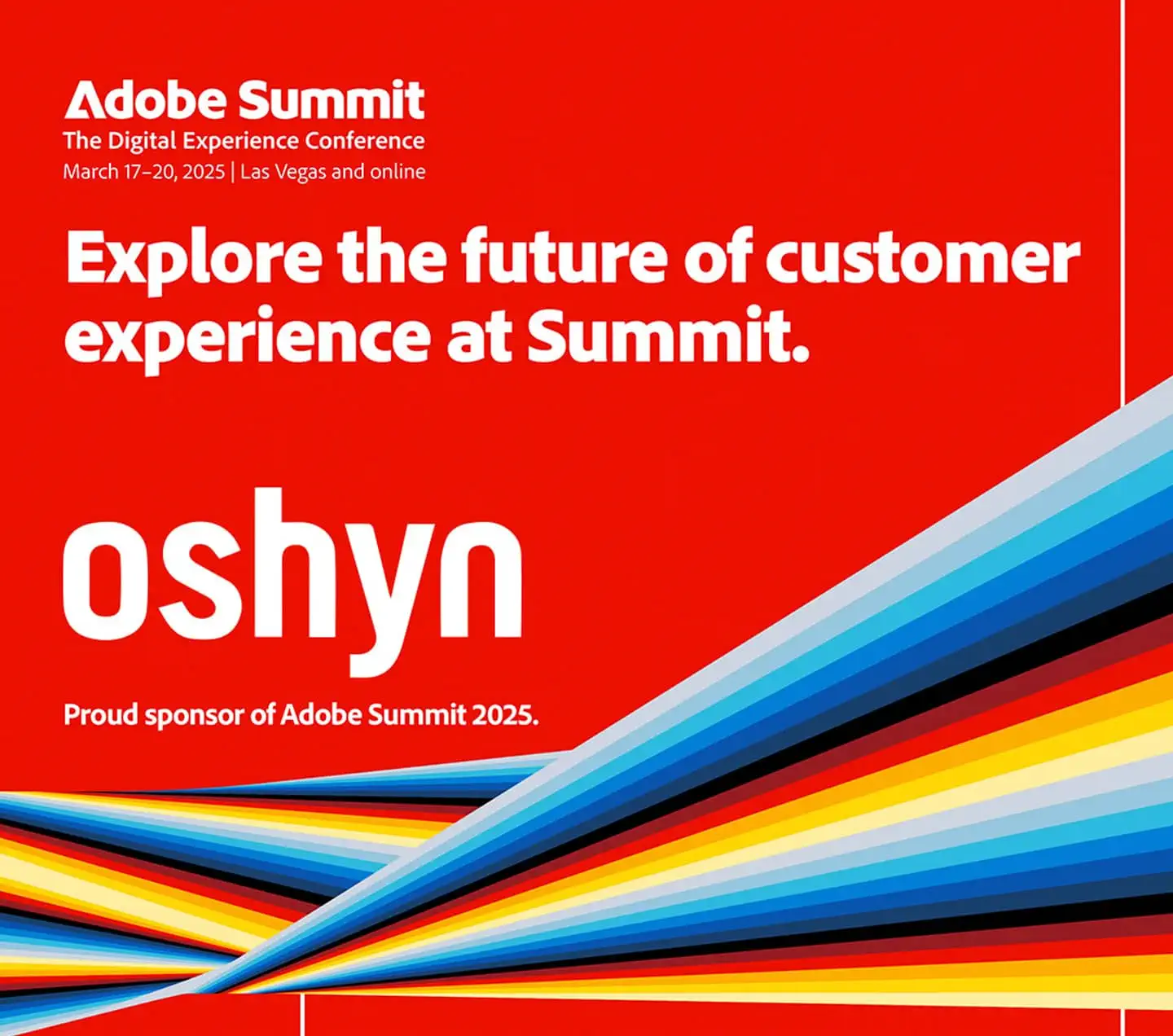 Adobe Summit 2025 Oshyn sponsor graphic