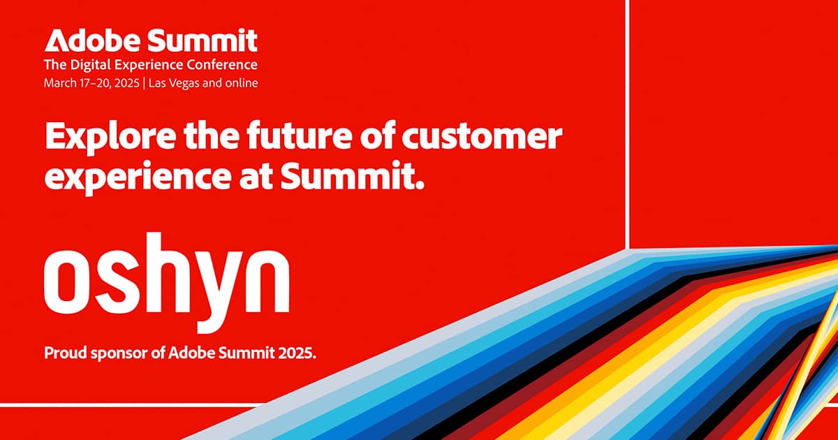 Adobe Summit 2025 Oshyn sponsor graphic