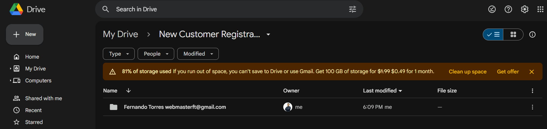 Submitted data will be stored in your Google Drive folder
