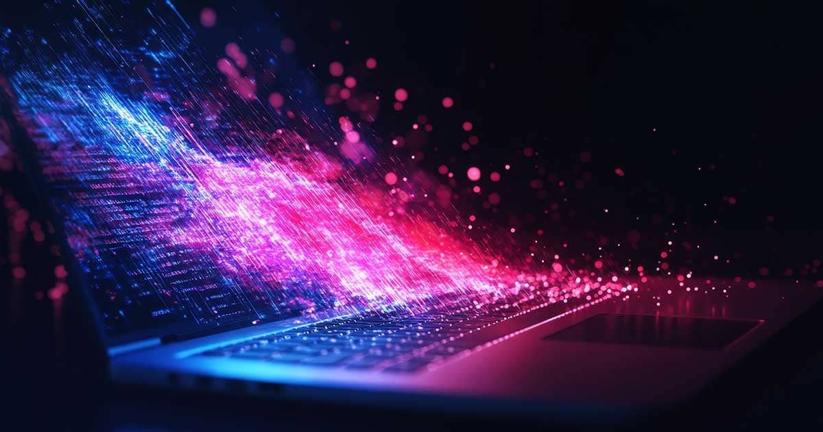 Laptop with abstract programming