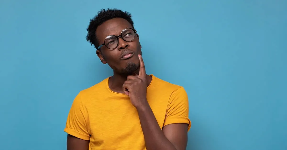 Man thinking about testing his website